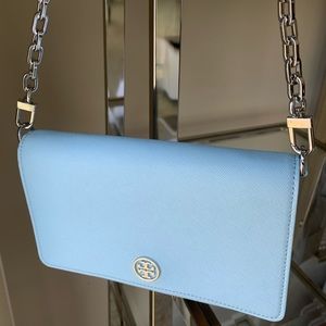 Tory Burch light blue crossbody bag